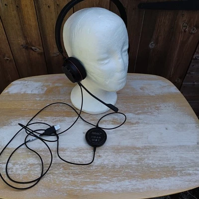 Jabra Headset Evolve 20 HSC016  Black USB-A Plug homeworking office wired - Image 1 of 4