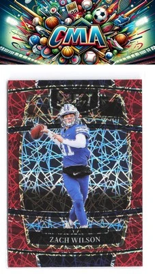 2022 Panini Select Draft Picks #41 Zach Wilson Red Lazer Prizm - Image 1 of 2