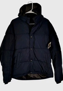 Lucky Brand Men's Coat Size Small Navy Blue Hooded Winter Jacket Puffer New Warm - Picture 1 of 8