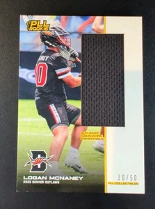 Logan McNaney 2025 Premier Lacrosse League Flagship PLL Yellow Jumbo Relic # /50 - Bild 1 von 2