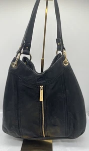 Michael Kors Schultertasche Handtasche schwarz weiches Lammleder mittelgroß - Bild 1 von 14