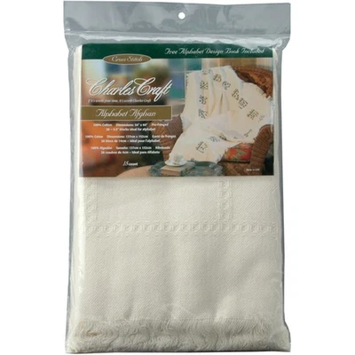 Alphabet Afghan 18 Count 54"X60" Ecru - Image 1 of 3