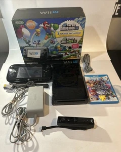 Juego de consola Nintendo Wii U 32 GB negro paquete con Smash Bros - sin probar - Imagen 1 de 10