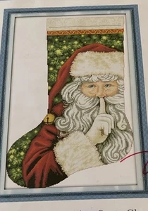 Captain Crafts Cross Stitch KB174 Kit Christmas Stocking Santa Claus Shhh New - Picture 1 of 4