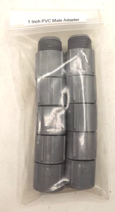 1 Zoll PVC Stecker Adapter, PMA100, grau, neues Paket mit 10 Stück - Bild 1 von 6
