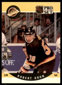 Robert Kron 1990-91 Pro Set #642 Vancouver Canucks