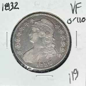 1832 BUSTO CHIUSO ARGENTO MEZZO DOLLARO~in perfette condizioni o/110 ~bella moneta~ - Foto 1 di 2