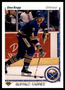 1990-91 Upper Deck French Uwe Krupp Buffalo Sabres #187