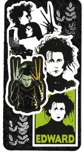 Junk Journal Art Cards, Edward Scissorhands. Johnny Depp, 4 pcs 3" x 6" - Picture 1 of 4