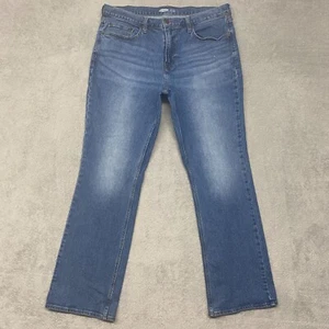 Old Navy Jeans Uomo 36x32 Blu Stivaletto Taglio Integrato Flex Medio Vita Media Invecchiato - Foto 1 di 10