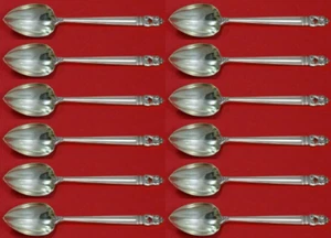 Royal Danish International Sterling Silver Grapefruit Sp Flute Custom Set 12 pcs - Picture 1 of 4