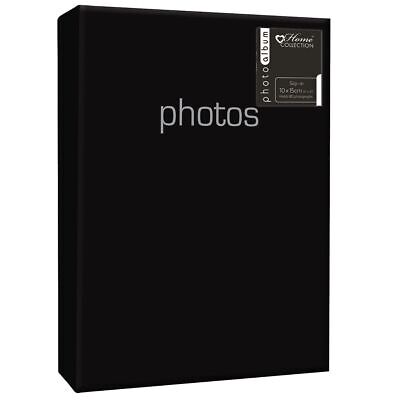 4  X 6  (10cmx15cm) Slip-in Photo Album Holds 80 Photos Solid Colour - Black • 8.45£