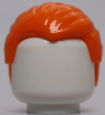 Lego Orange Minifig Hair Swept Back Combed Draco - Image 1 of 3