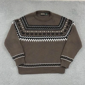 Maglione Vintage Pine Grove Uomo XL Nordic Fair Isle Anni 90 Modello Nonno Pullover - Foto 1 di 8
