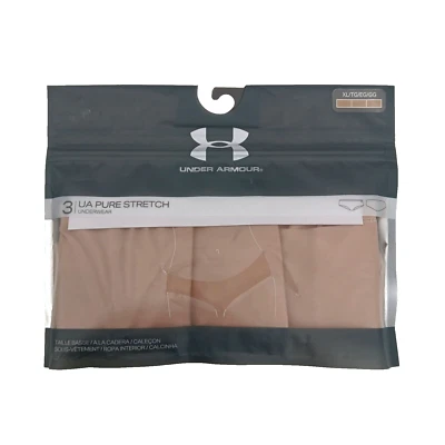 Under Armour Mujer Pure Stretch Hipster Ropa Interior, Beige, XL - PAQUETE DE 3 AC5-2 Foto 1 de 4