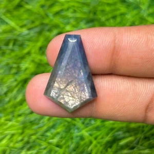 Natural Flash Rainbow Blue Sapphire Step Cut Pendant Piece Loose Gemstone 27.5ct - Picture 1 of 5