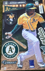 Jemile Weeks Oakland Athletics Logo Fathead 10 Decals Vintage Retired - Picture 1 of 8