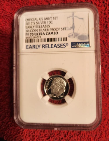 2017 s silver proof Roosevelt dime NGC PF 70 Ultra Cameo Early releases Cover