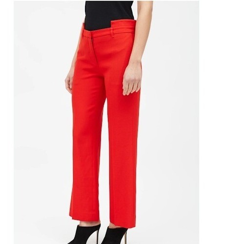 Pantaloni Givenchy Rosso Taglio Vita Caviglia Carriera Casual Tg 36 100% Cotone