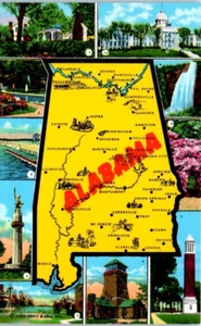 Mapa multi vista ALABAMA AL - Postal - Imagen 1 de 2