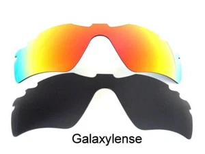 Galaxy Ersatzgläser Für Oakley Radar Path Belüftet Schwarz/Rot Polarisiert - Picture 1 of 4