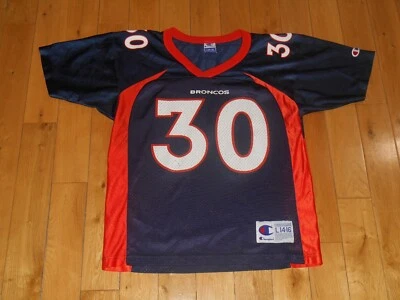 Camiseta réplica vintage campeón Terrell Davis Denver Broncos equipo juvenil NFL talla L Foto 1 de 4