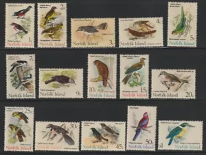 Norfolk Is. 1970-71 Sc # 126-40 Birds MNH OG - Imagen 1 de 1