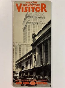 December 1938 New York Central Railroad NYC Visitor Guide Book Fold-Out Map 42 p - Picture 1 of 3