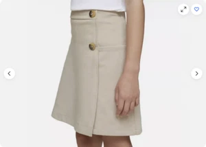French Toast GIRLS 2PK Skort ELASTIC ON WAIST FRONT POCKET(KHAKI L 10/12)NWT - Picture 1 of 4