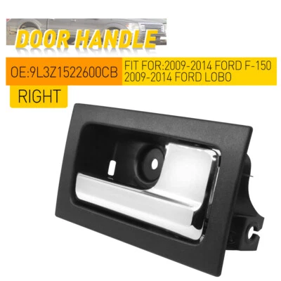 Manija de puerta interior de pasajero derecho delantera y trasera para Ford F-150 2009-2014 negra Foto 1 de 4