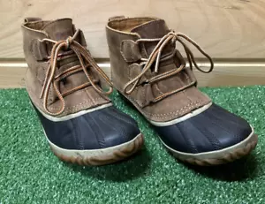Botas SOREL Out n About Duck Cuero Tostado Zapatos al Tobillo con Cordones para Mujer’s 6 - Imagen 1 de 15