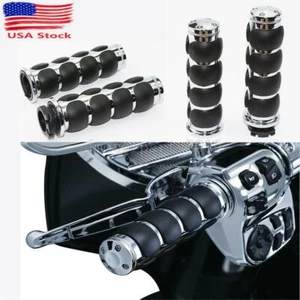 Motorcycle 1'' Handlebar Hand Grips for Harley-Davidson Sportster XL1200 883 US - Picture 1 of 8