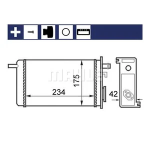 Heater Radiator Matrix MAHLE for Trafic Arena AH 44 000S Top German Quality - Picture 1 of 6