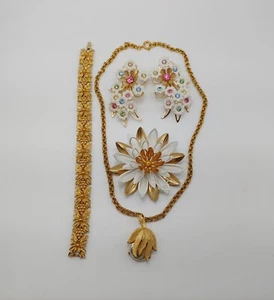 Orecchini clip Emmons Sarah Cov bracciale collana spilla lotto gioielli vintage - Foto 1 di 12