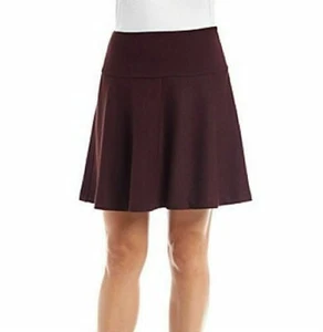 Kensie® Stretch Herringbone Mini Skirt~Extra Small~XS~Burgundy Combo~NWT - Picture 1 of 1