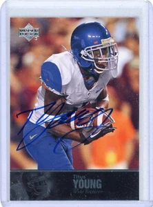 TITUS YOUNG 2011 UD COLLEGE FOOTBALL LEGENDS #93 Autograph (ON CARD AUTO) - Picture 1 of 2