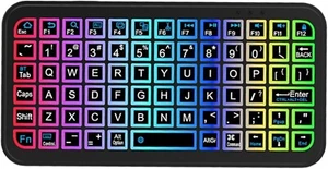 Tastiera Wireless Mini Retroilluminata Per Tablet e Smartphone - Imagen 1 de 9