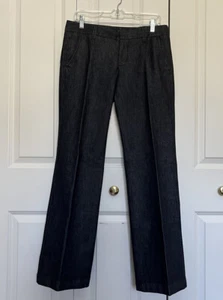 Gap "The Trouser" Blue Denim Stretch Wide Legged Jeans Women’s Size 4R - EUC - Picture 1 of 17
