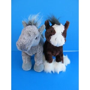 Webkinz lot of 2 Horses Clydesdale & Grey Arabian No Code - Picture 1 of 9