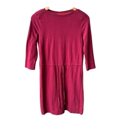 Merona 毛衣连衣裙红色勃艮第学院风商业学院西方派对小号 — 第 1/4 张图片