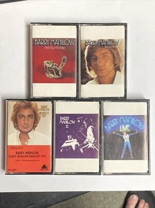 BARRY MANILOW 5 CASSETTE TAPE LOT Rare Paper Labels II / Greatest Hits / Live .. - Picture 1 of 8