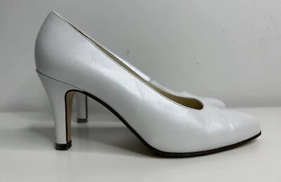 Zapatos BALLY Blancos Damas Cuero Tacón Corte Modelo Gwent Reino Unido talla 4 fab Foto 1 de 4