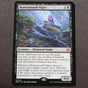 Rottenmouth Viper Magic The Gathering Bloomburrow Mythic 107 casi nuevo - Imagen 1 de 6