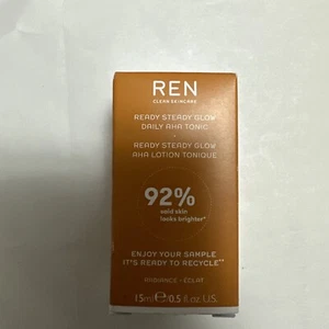 REN Clean Skincare Ready Steady Glow Daily AHA Tonic 15ml Mini/Travel Size New - Picture 1 of 1