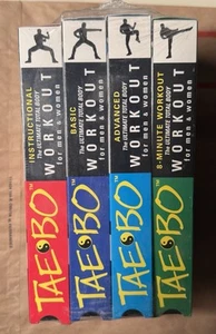 Tae-Bo SET x4 VHS SEALED ~ Total Body Workout Tapes ~ Billy Blanks Fitness - Picture 1 of 5