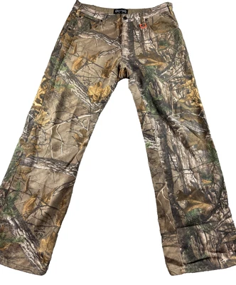 Realtree Camo Hunting Pants 36x32 Xtra 100% Cotton Woodland Outdoor Vintage Look - Image 1 of 4