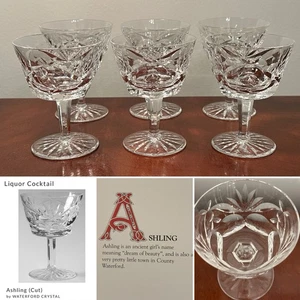 Vintage 6er Set Waterford Kristall Ashling 4 Unzen Schnaps Cocktail Gläser IRLAND - Bild 1 von 16