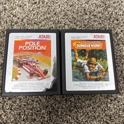 Pole Position And Jungle Hunt (Atari 2600, 1983) Cartridge Only! - Image 1 of 4
