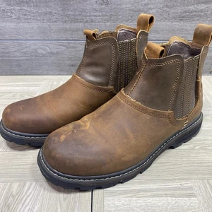 Skechers Stiefel Herren Relaxed Fit Dorton Slipper Chelsea Braun Leder Größe 9 62929 - Bild 1 von 12