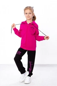 Girls’ Clothing Set – Zip-Up Hoodie & Pants with Pockets, Any season, Nosi s... - Picture 1 of 6